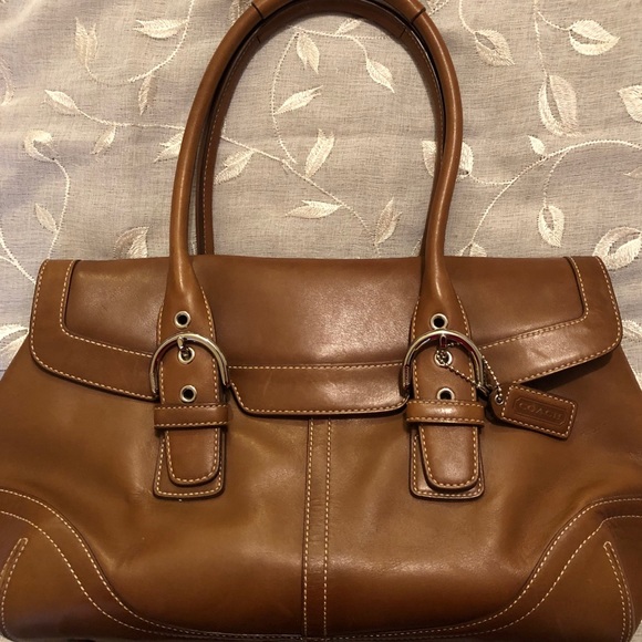 Coach Handbags - COACH Cappuccino Satchel Purse